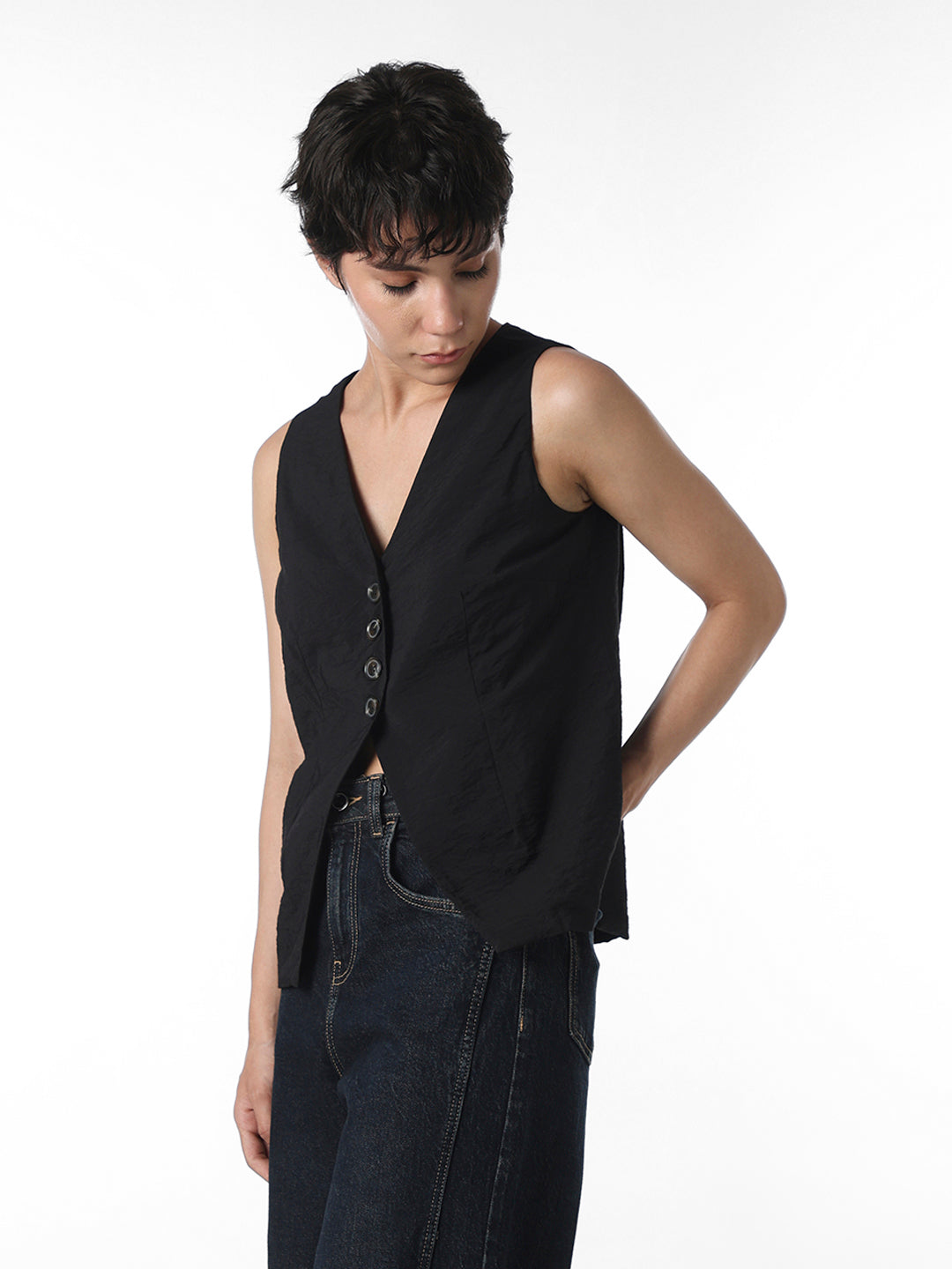 Black Waistcoat Top