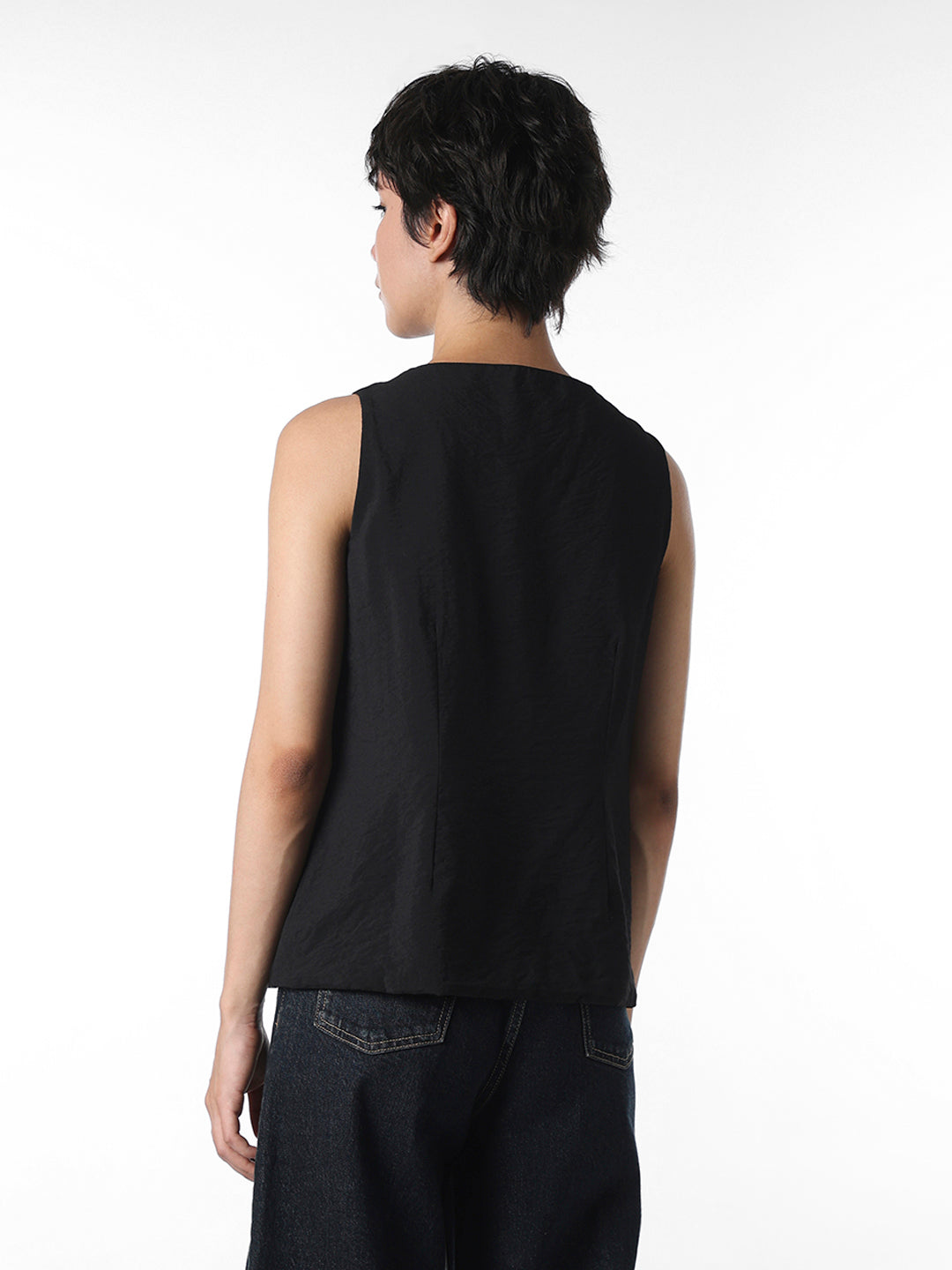 Black Waistcoat Top