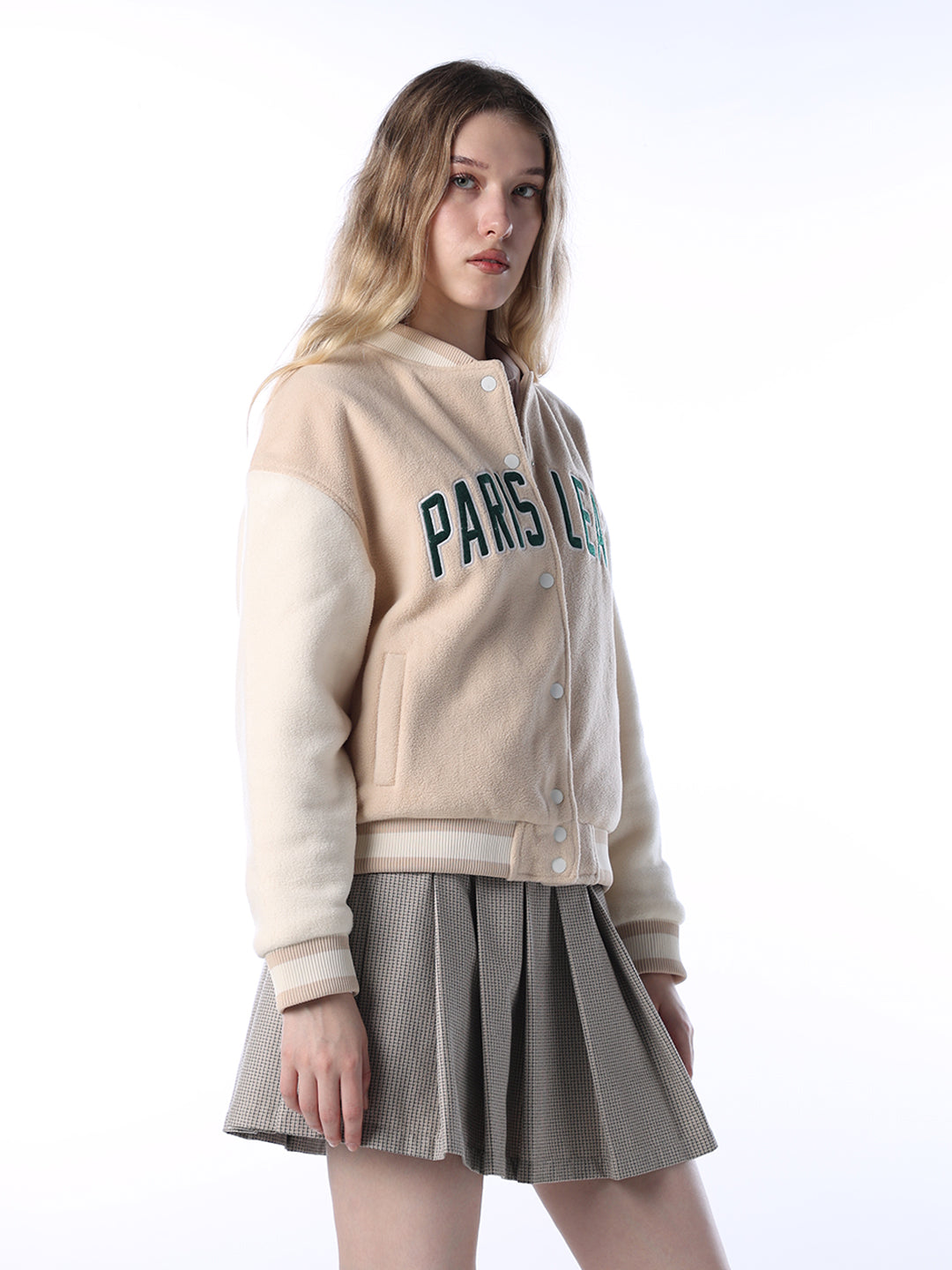 Colourblocked Varsity Bomber Jacket