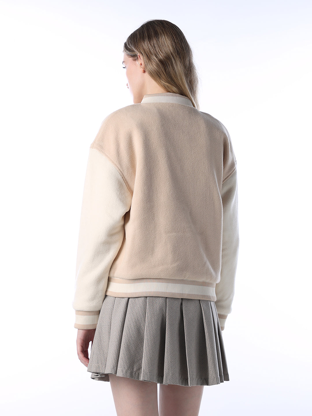 Colourblocked Varsity Bomber Jacket