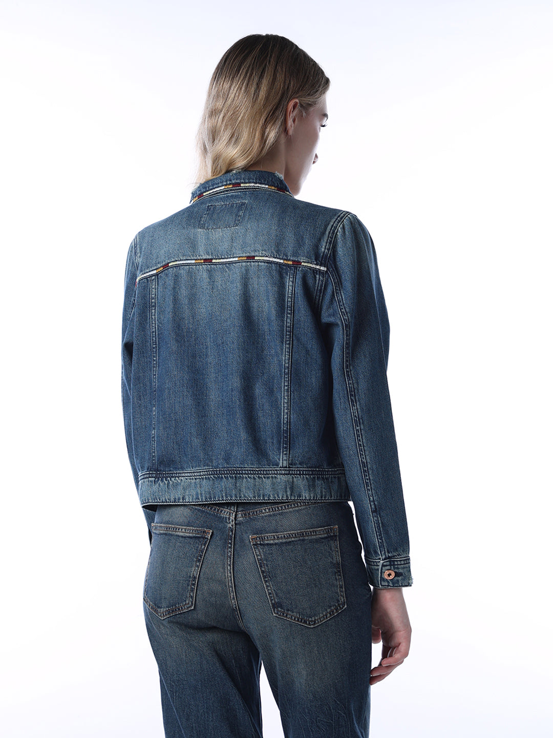 Heavy Fading Cotton Denim Jacket
