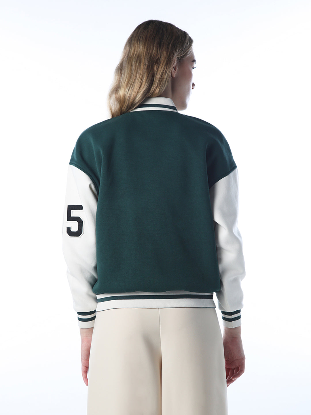 Applique Varsity Bomber Jacket