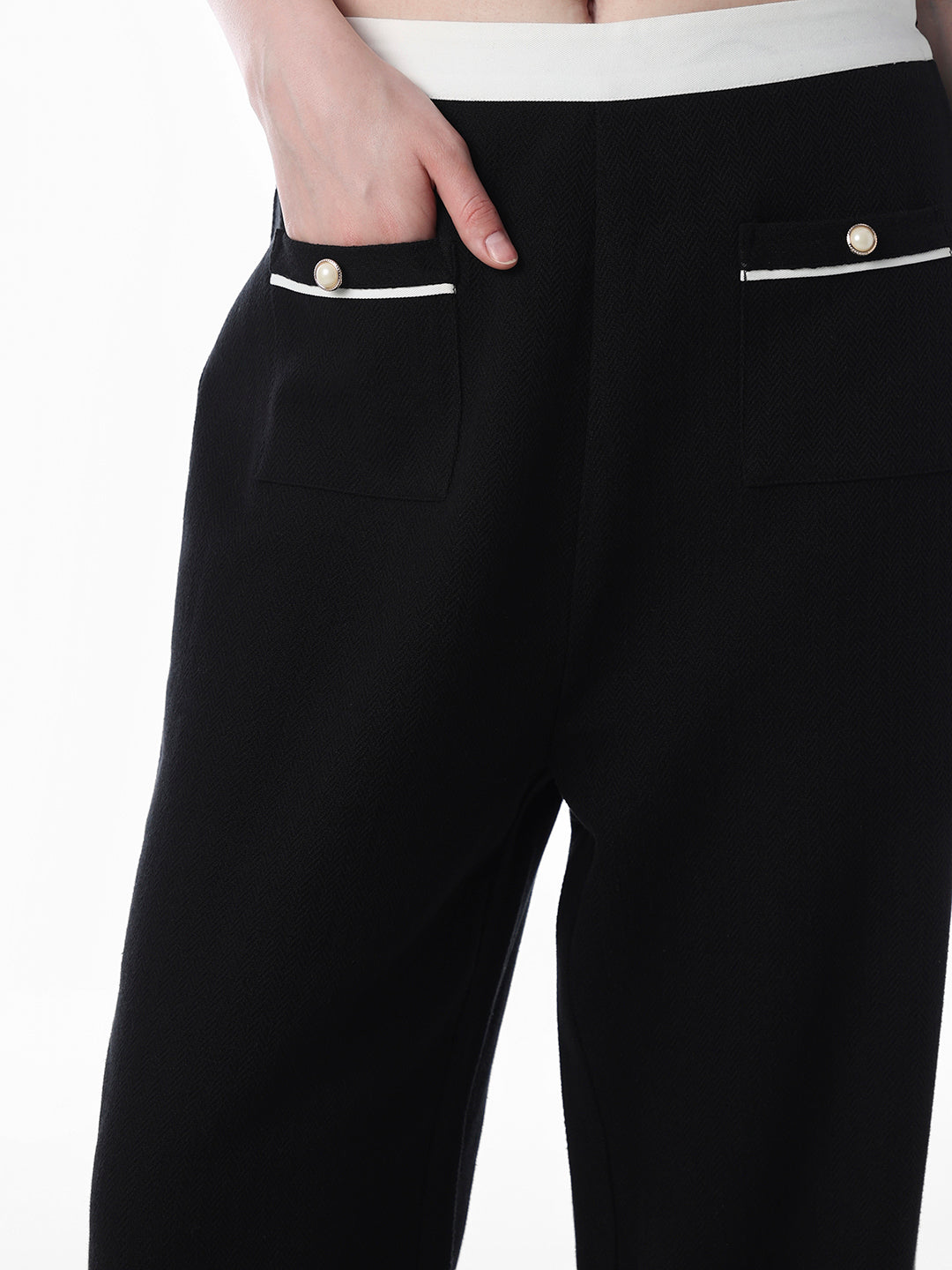 Black Straight Fit Pants