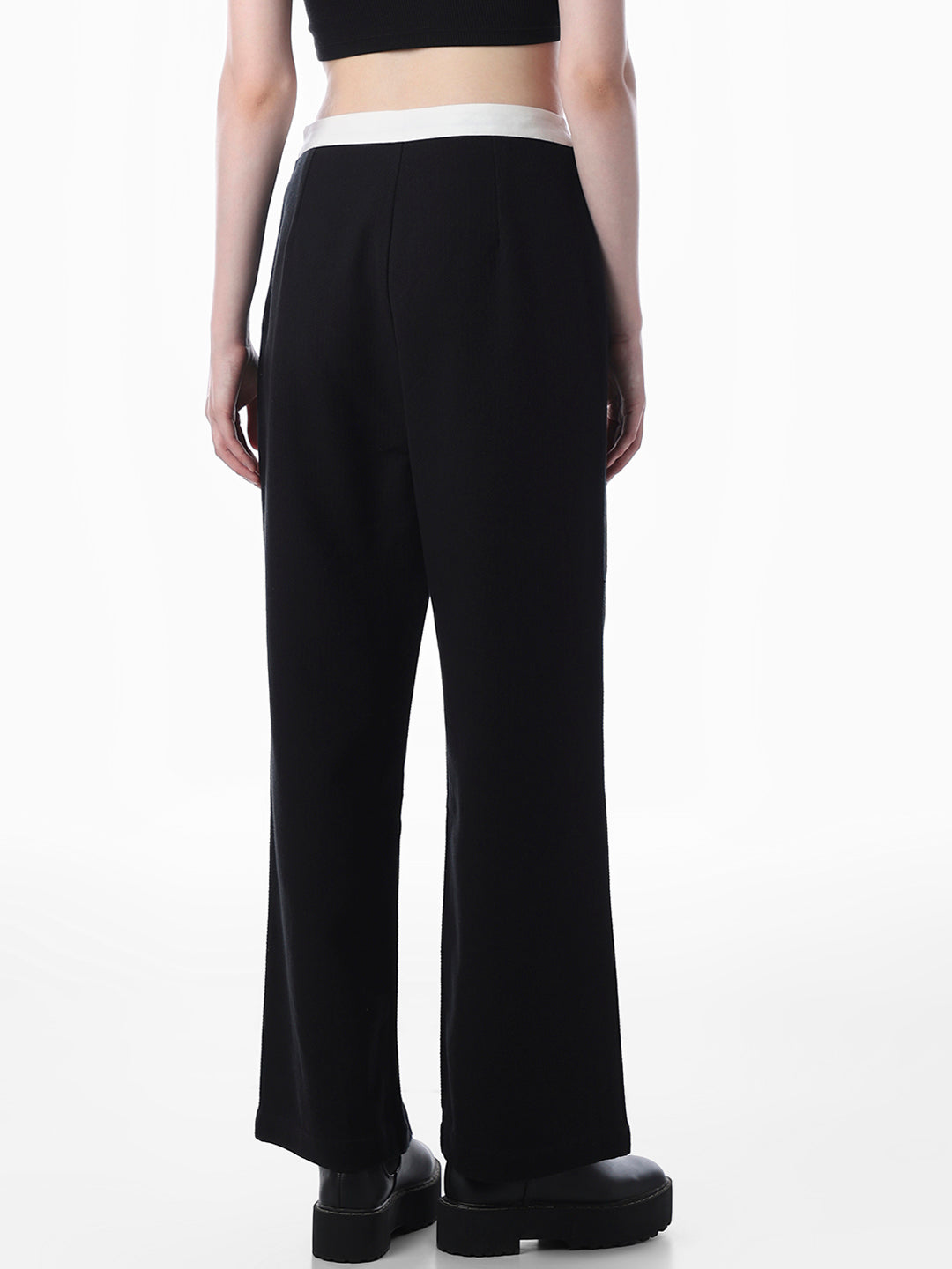 Black Straight Fit Pants