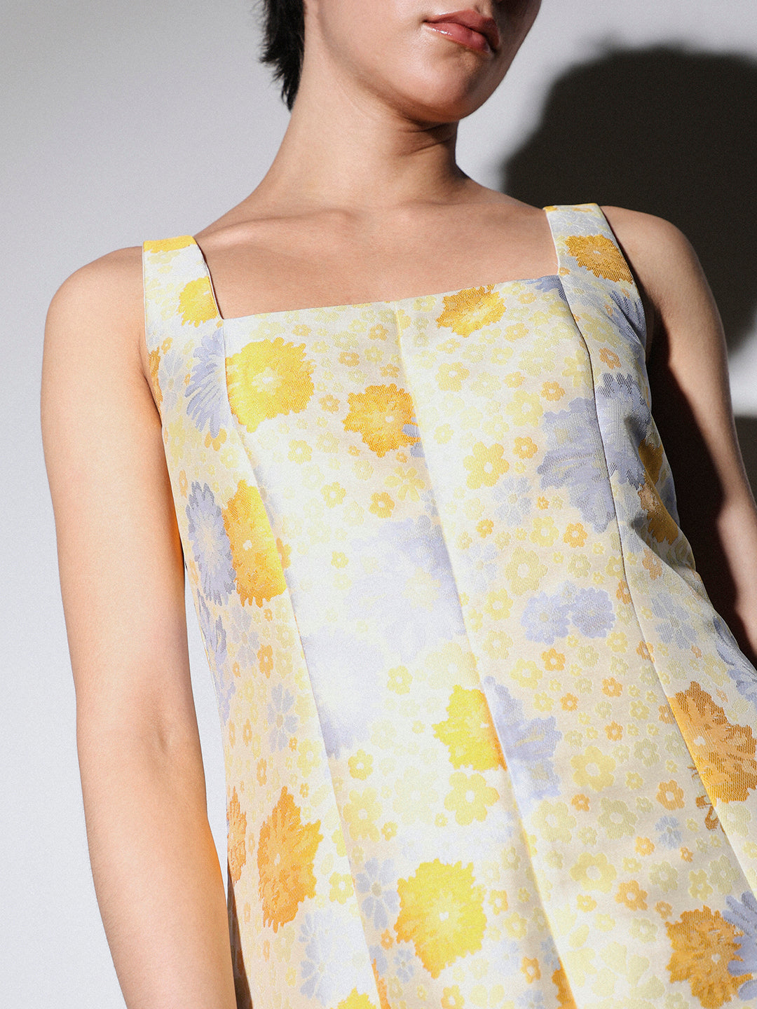 STUDIO Jacquard Weave Floral Dress