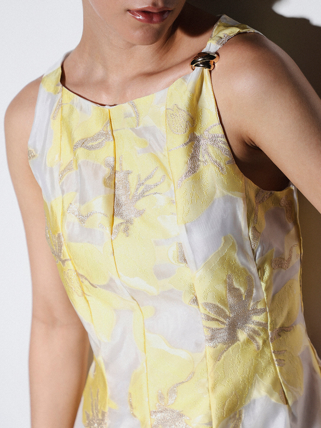 STUDIO Jacquard Flared Short Dress