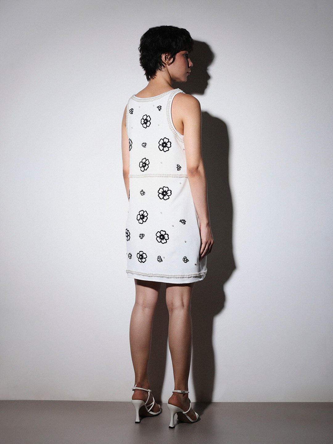 STUDIO Pearl Embellished Short Dress