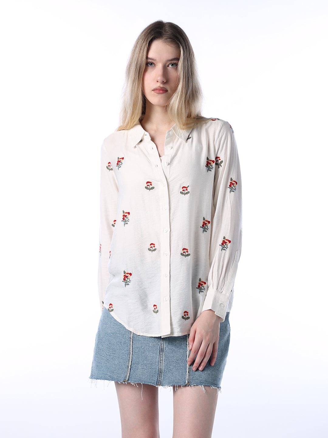 Embroidered Shirt - White