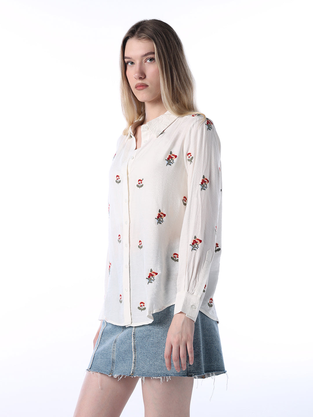 Embroidered Shirt - White