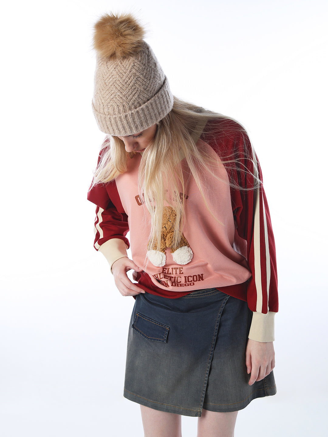 Teddy-Detail Sweatshirt