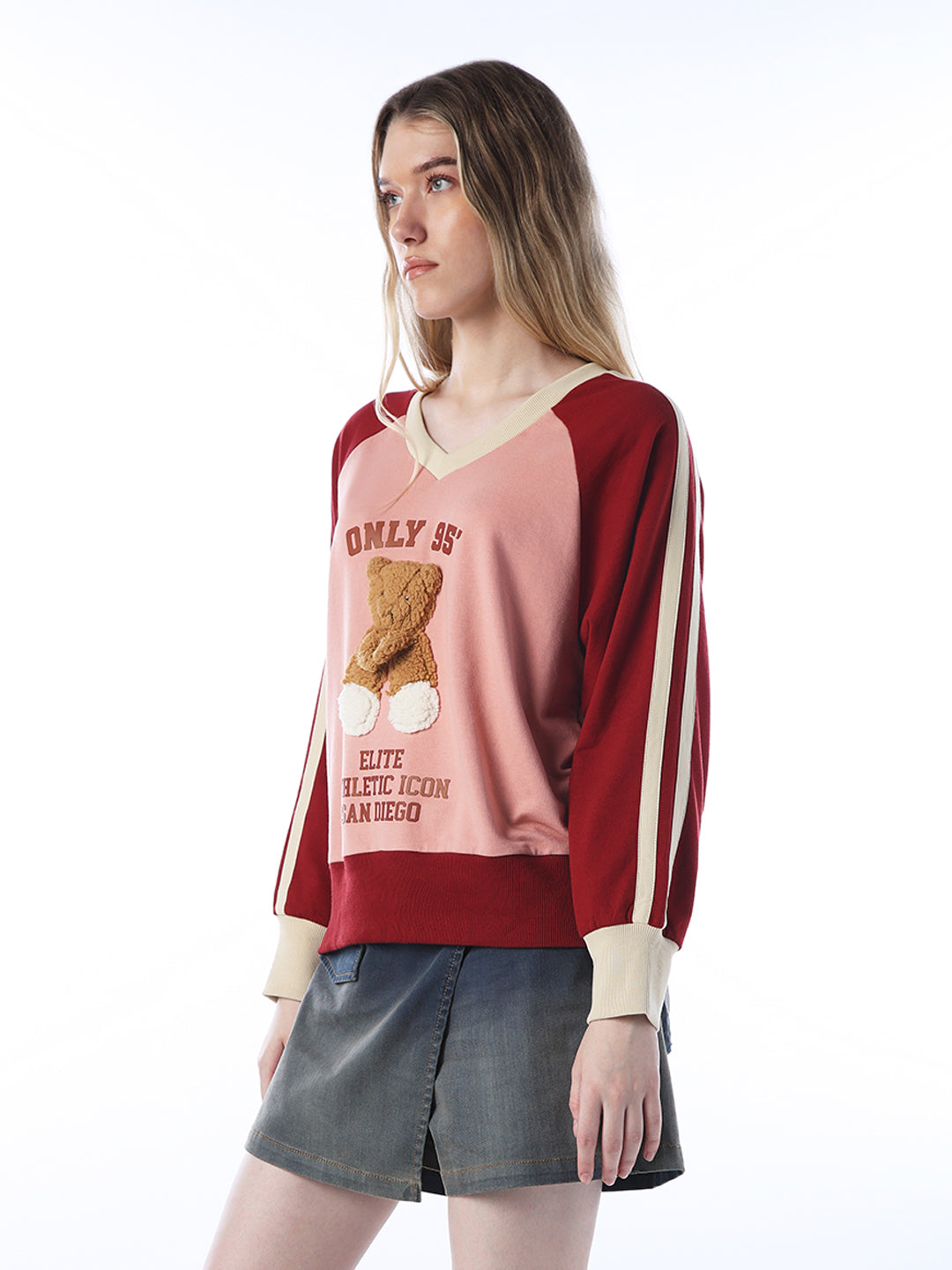 Teddy-Detail Sweatshirt