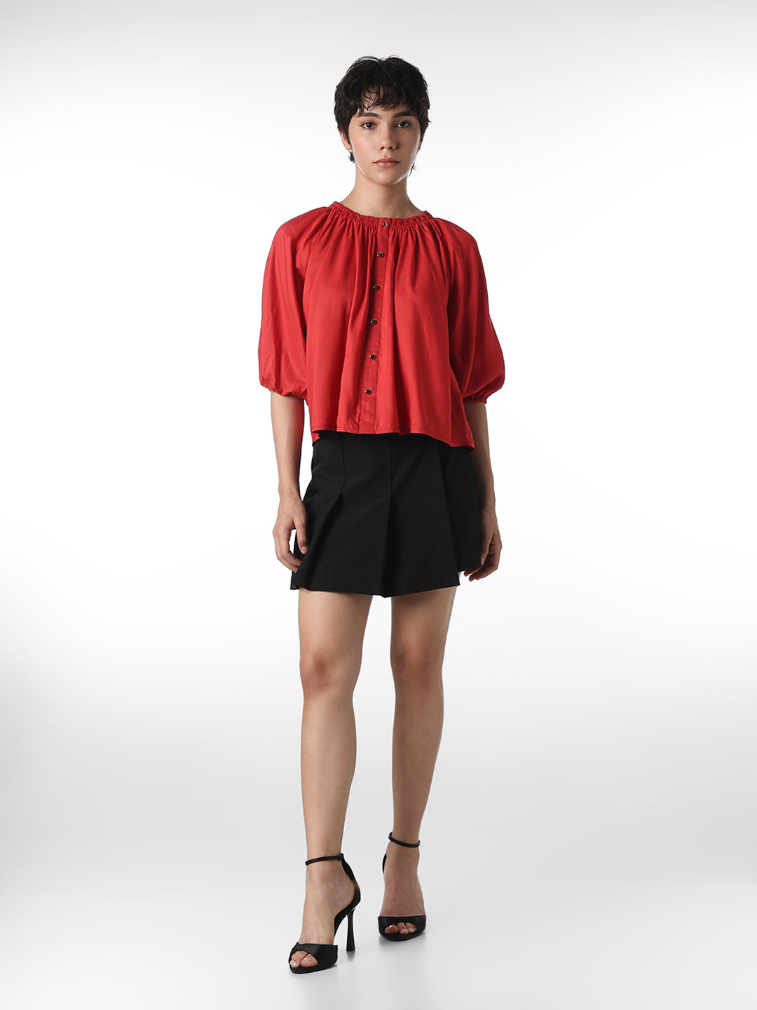 Red Off-Shoulder Top