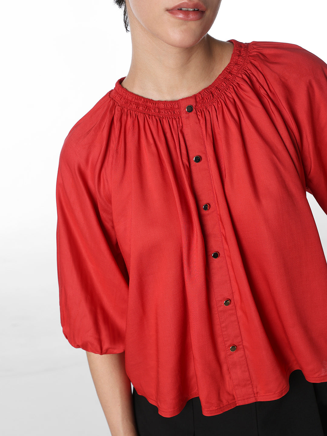 Red Off-Shoulder Top