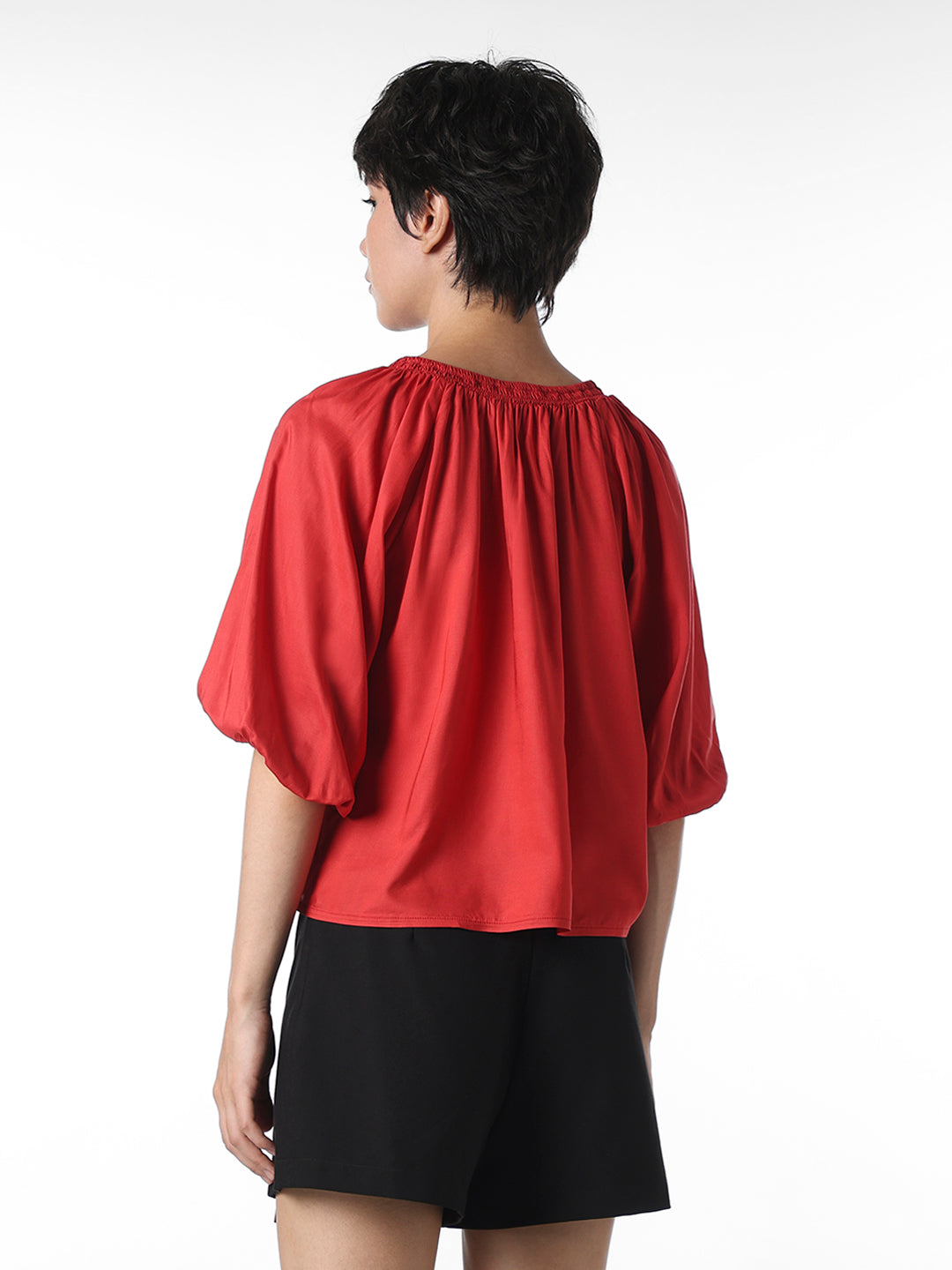 Red Off-Shoulder Top