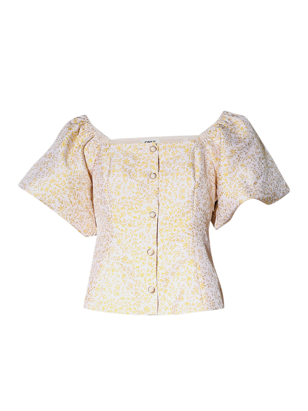 STUDIO Structured Balloon Sleeves Top