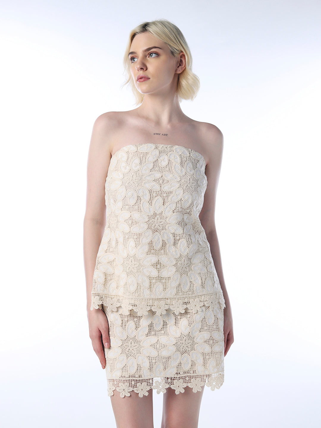 STUDIO Lace Off-Shoulder Top