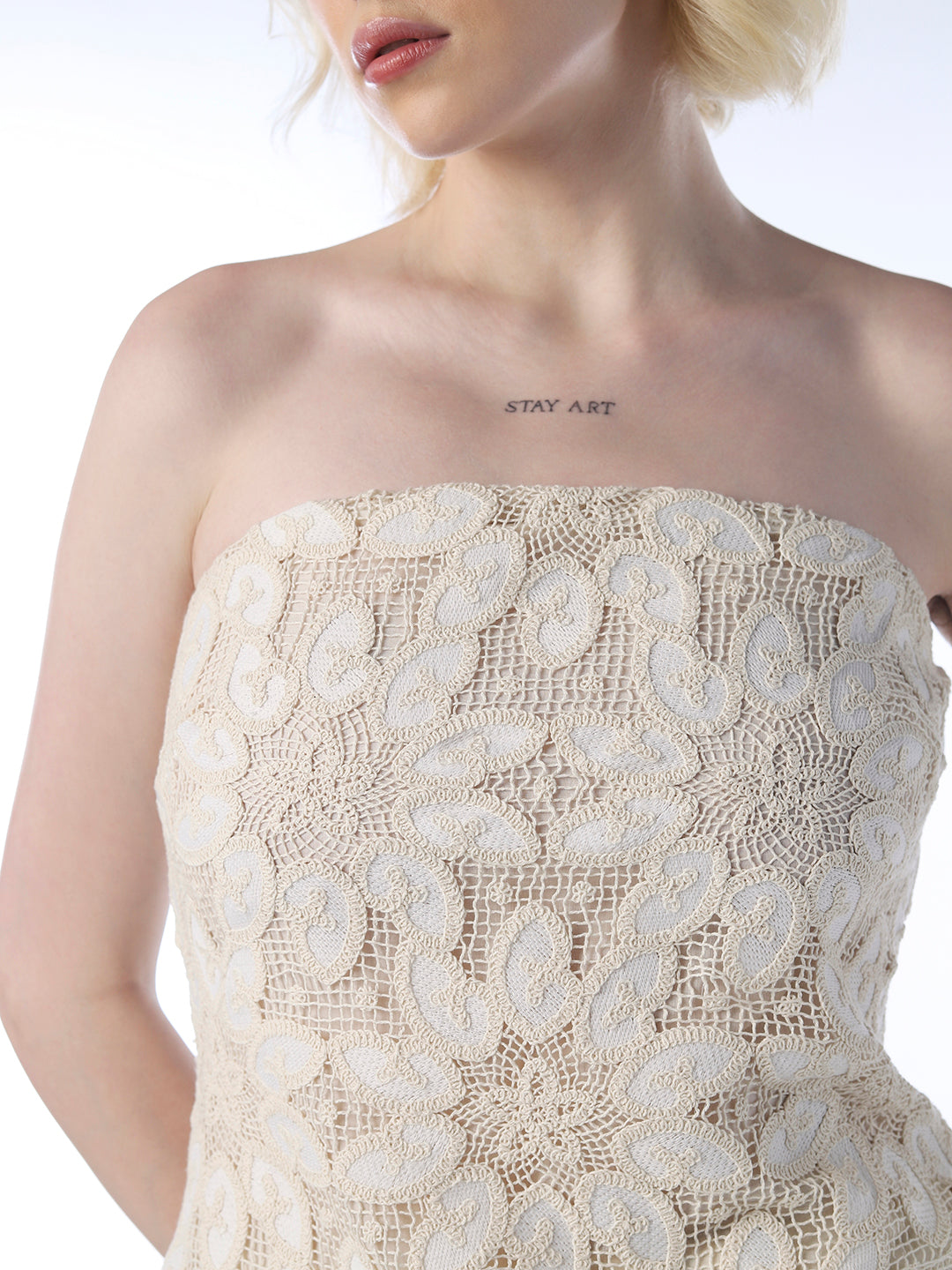 STUDIO Lace Off-Shoulder Top