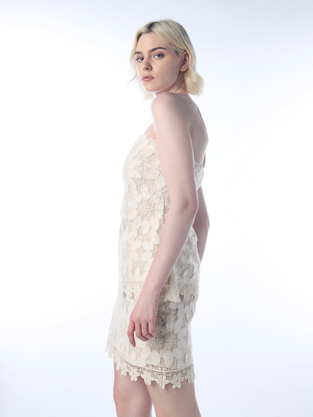 STUDIO Lace Off-Shoulder Top