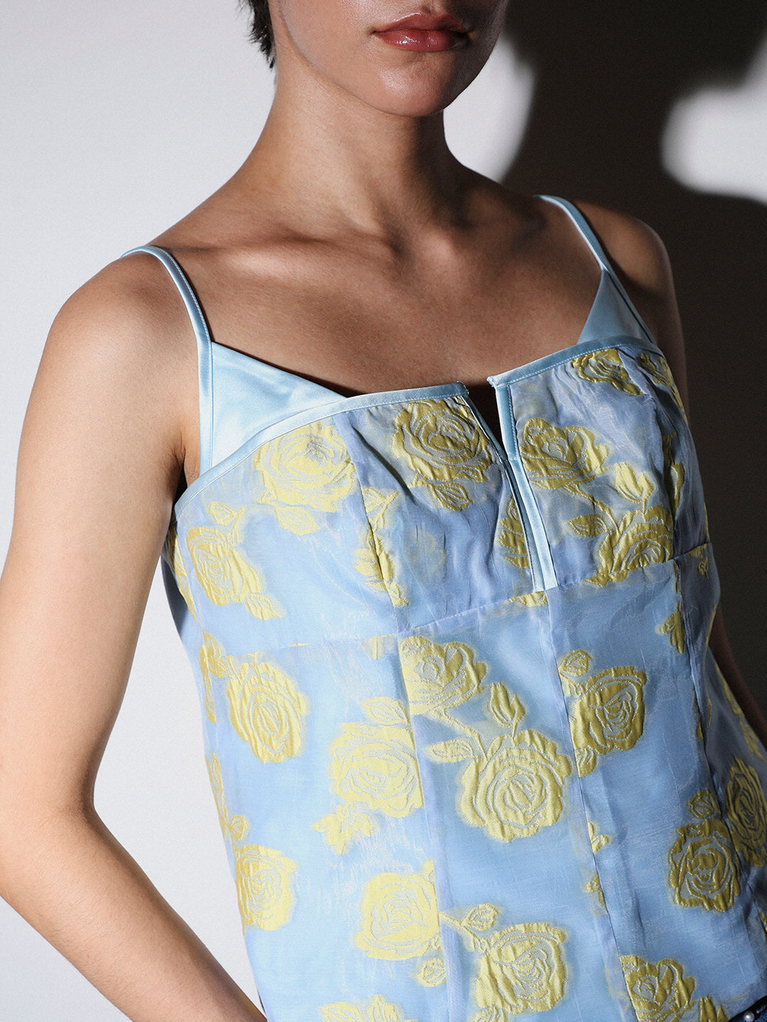 STUDIO Jacquard Printed Strappy Top