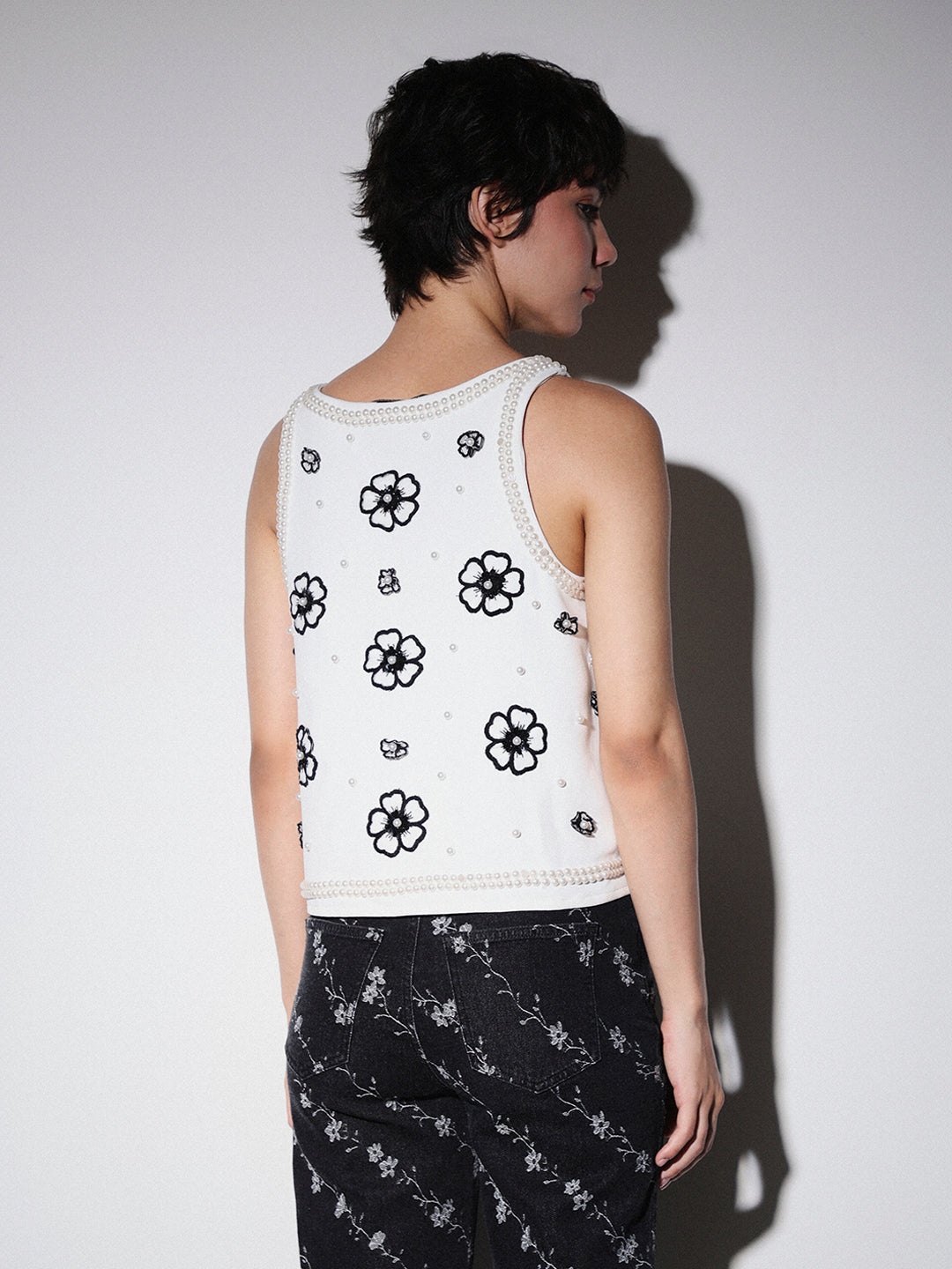 STUDIO Pearl Embellished Top