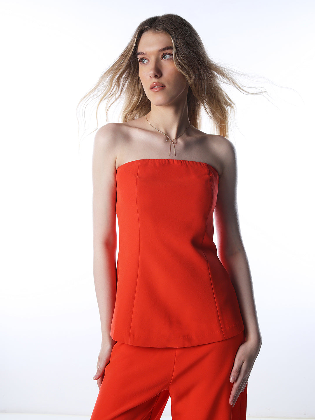 Orange Off-Shoulder Top