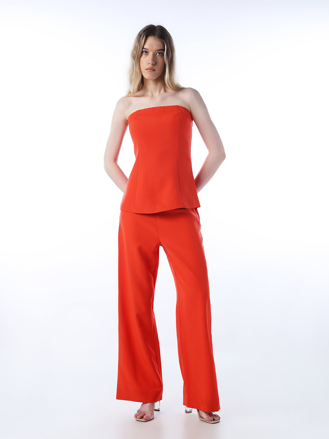 Orange Off-Shoulder Top