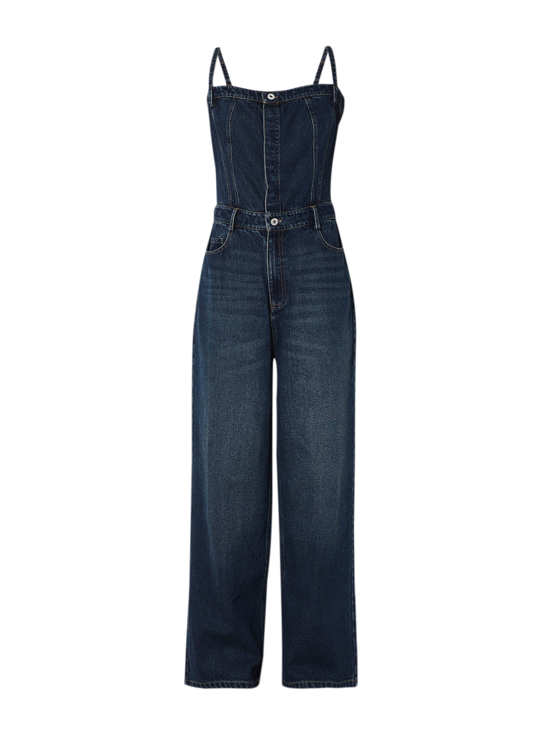 Corset Denim Jumpsuit