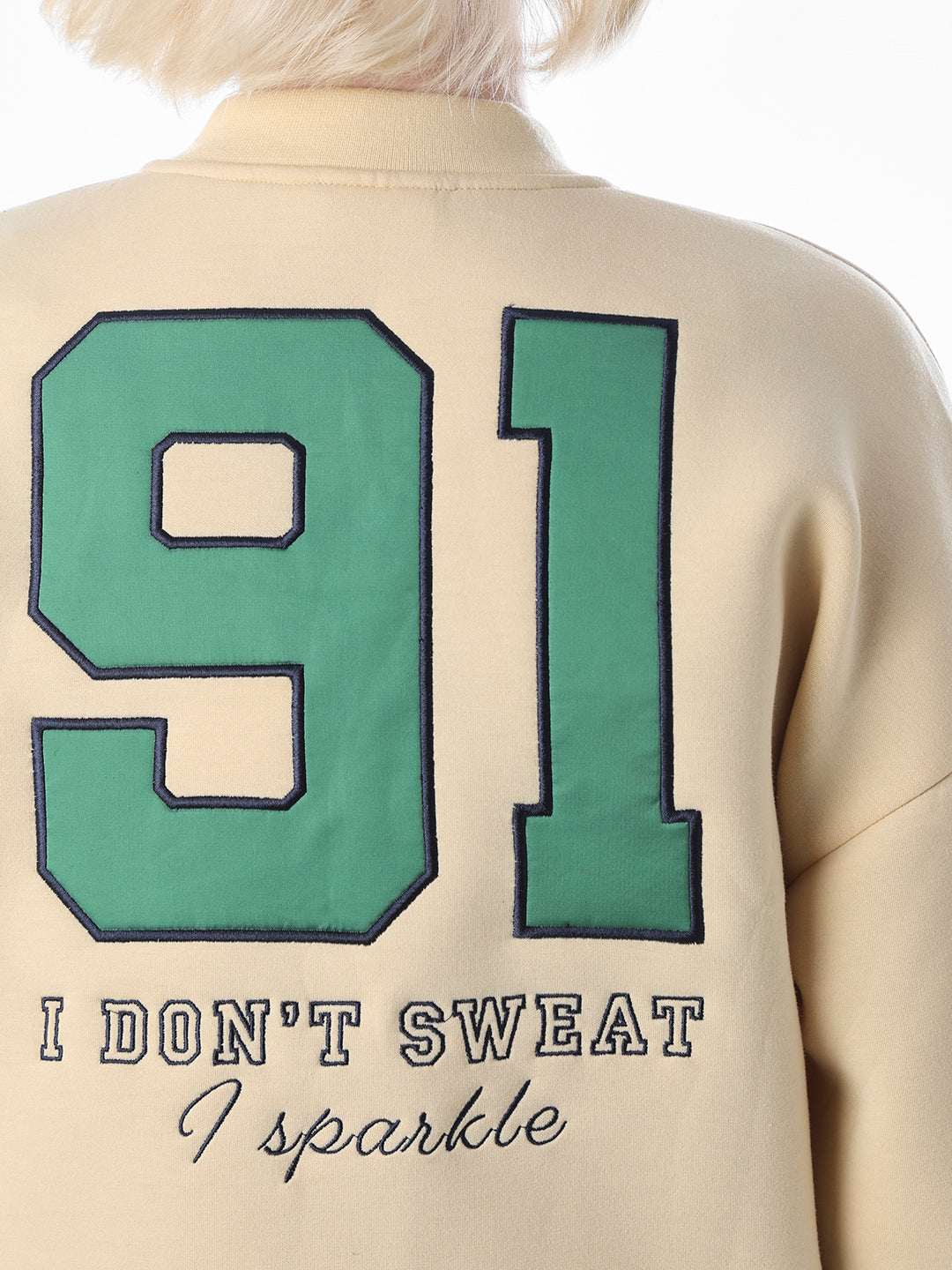 Yellow Varsity Bomber Sweat-Jacket