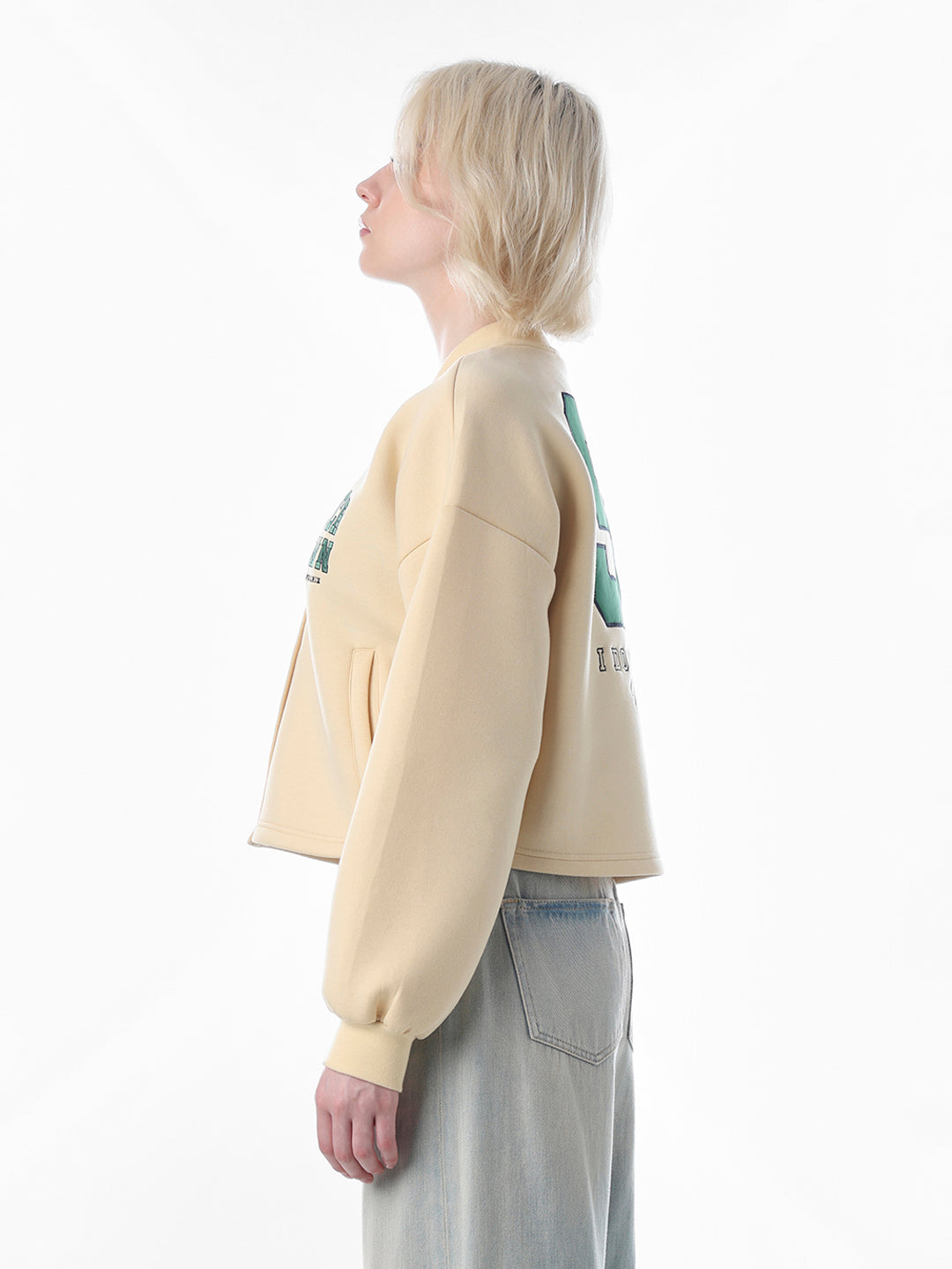 Yellow Varsity Bomber Sweat-Jacket