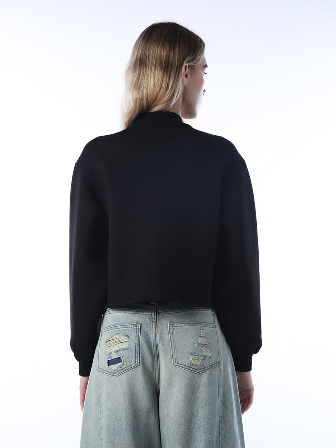 Typographic Print Bomber Jacket