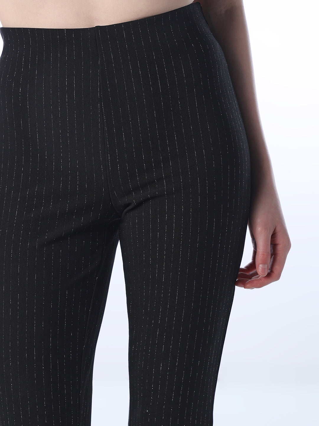 Flared Pinstripe Pants