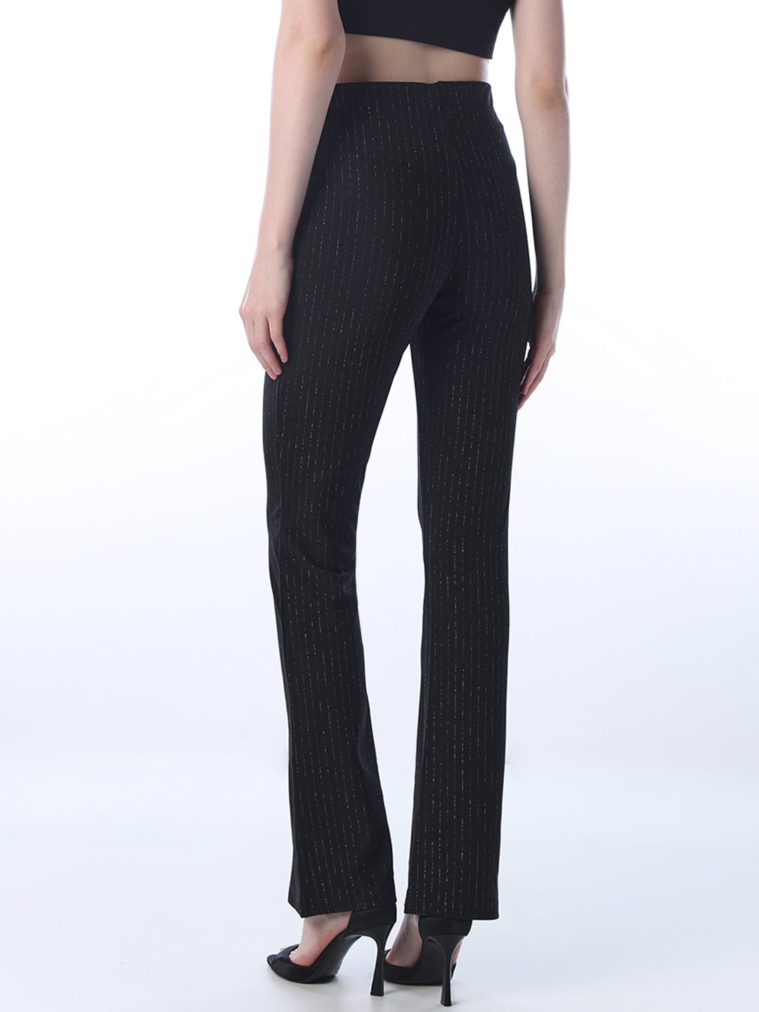 Flared Pinstripe Pants