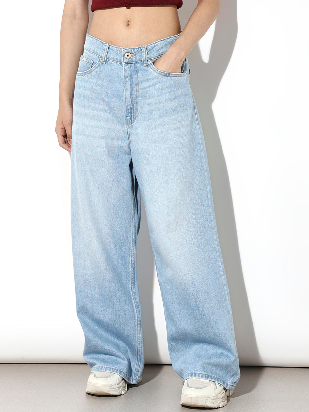 Light Blue Wide Leg Jeans