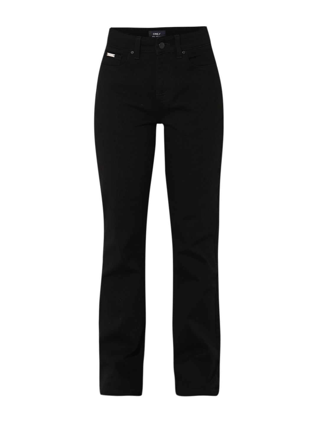 Black High Rise Flared Jeans