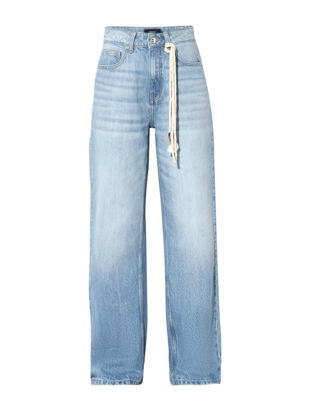 Light Blue High Rise Wide Leg Jeans