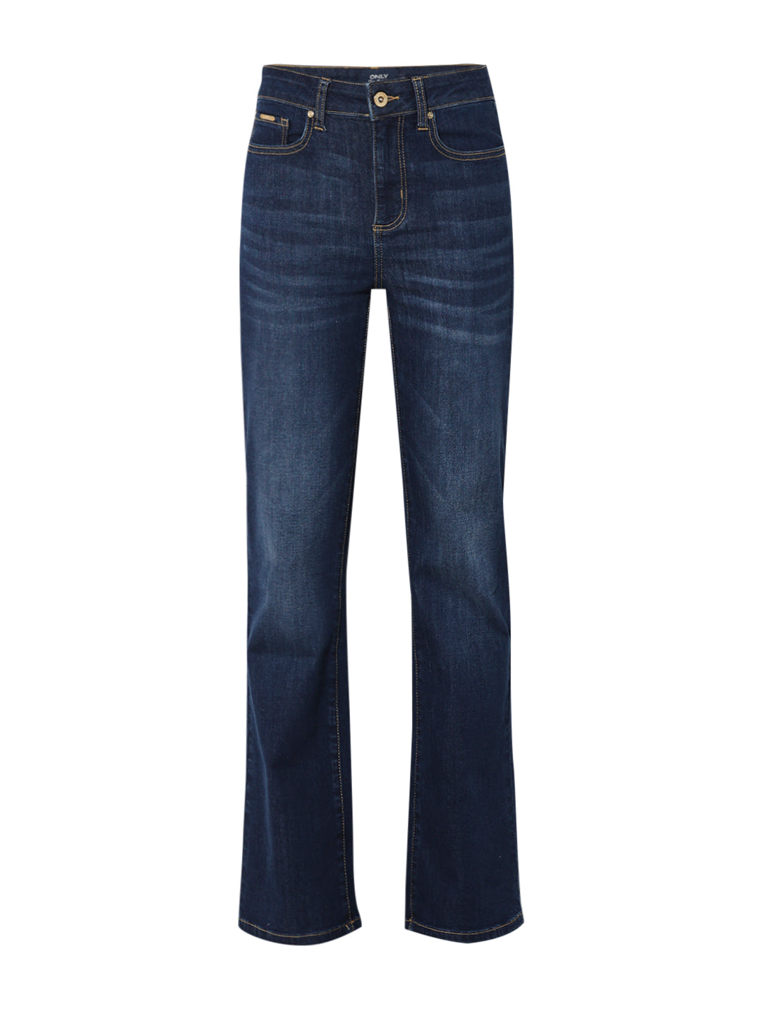 Blue Mid Rise Flared Jeans