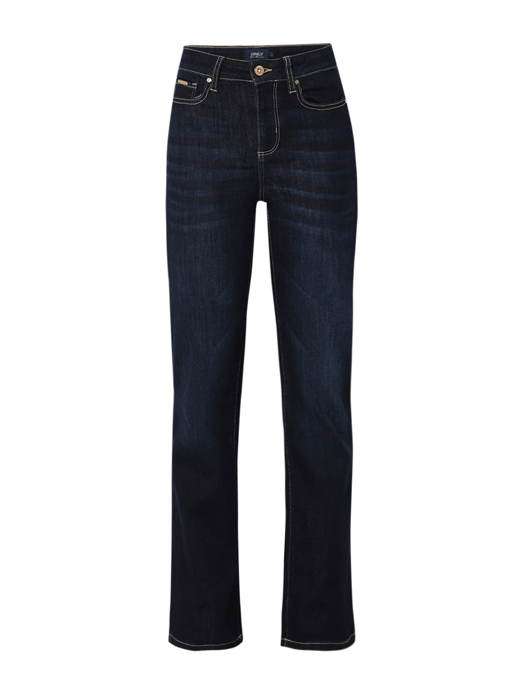 Dark Blue Mid Rise Flared Jeans