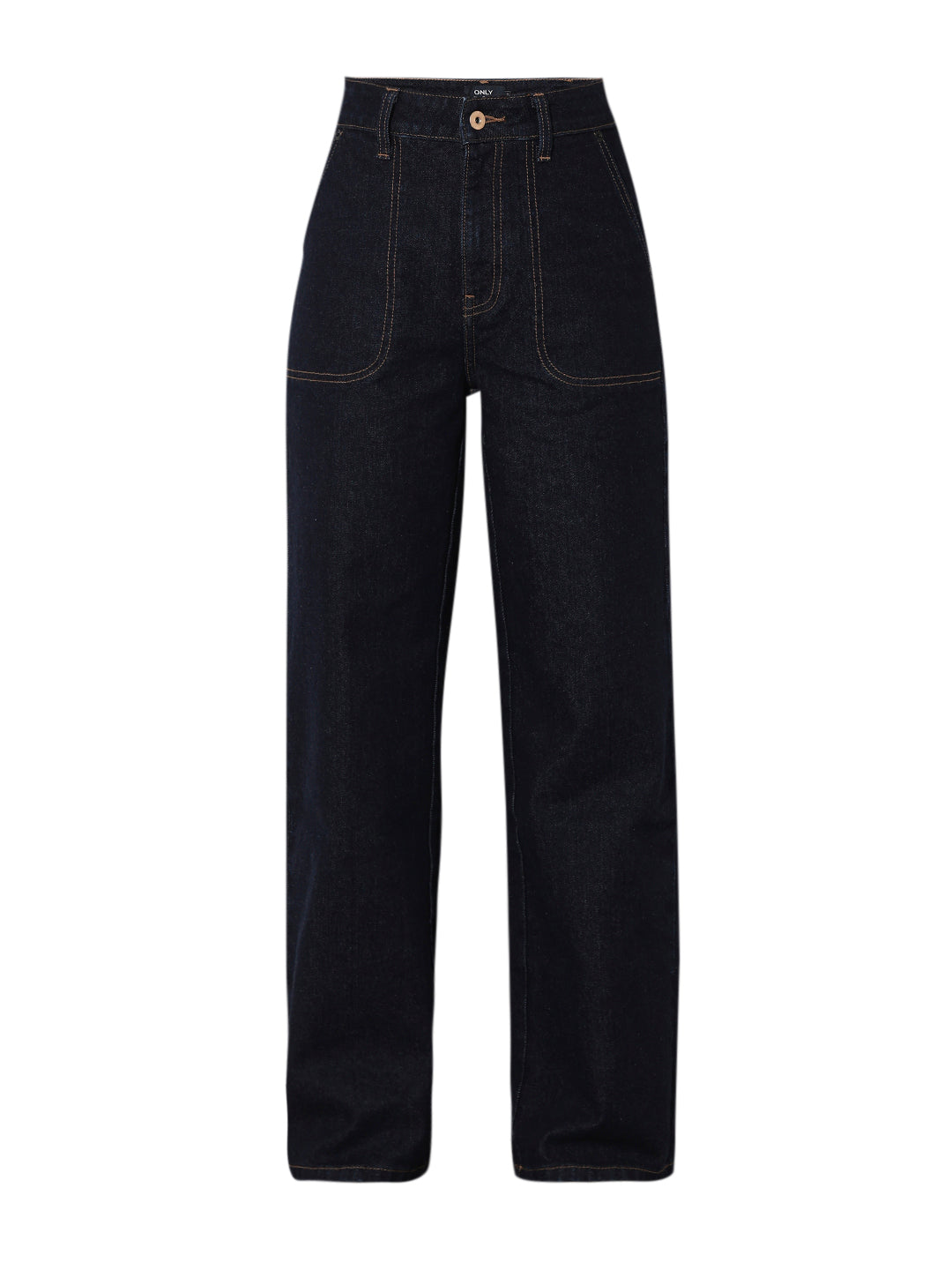 Dark Blue High Rise Wide Leg Jeans