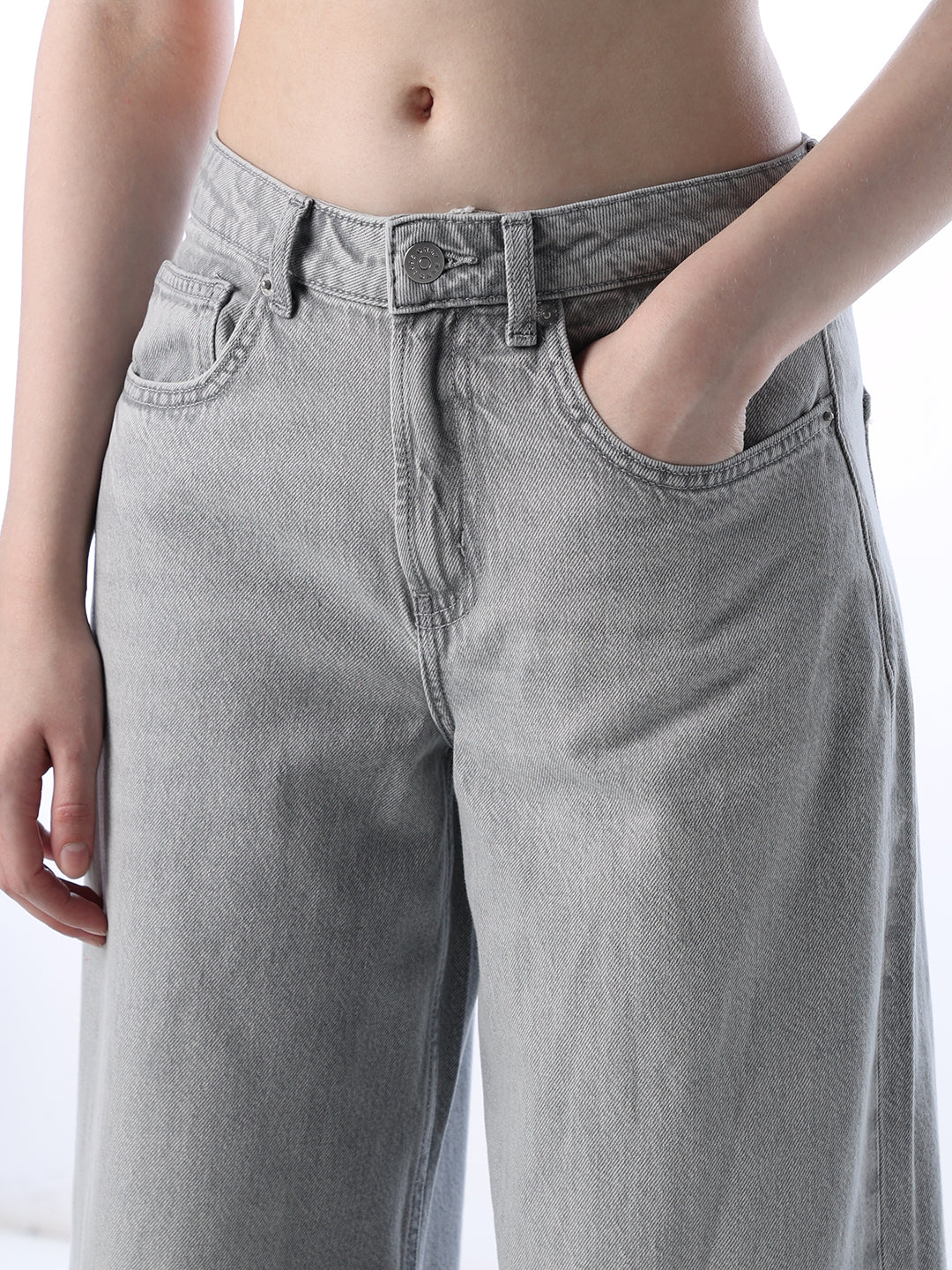 Wide Leg High Rise Jeans