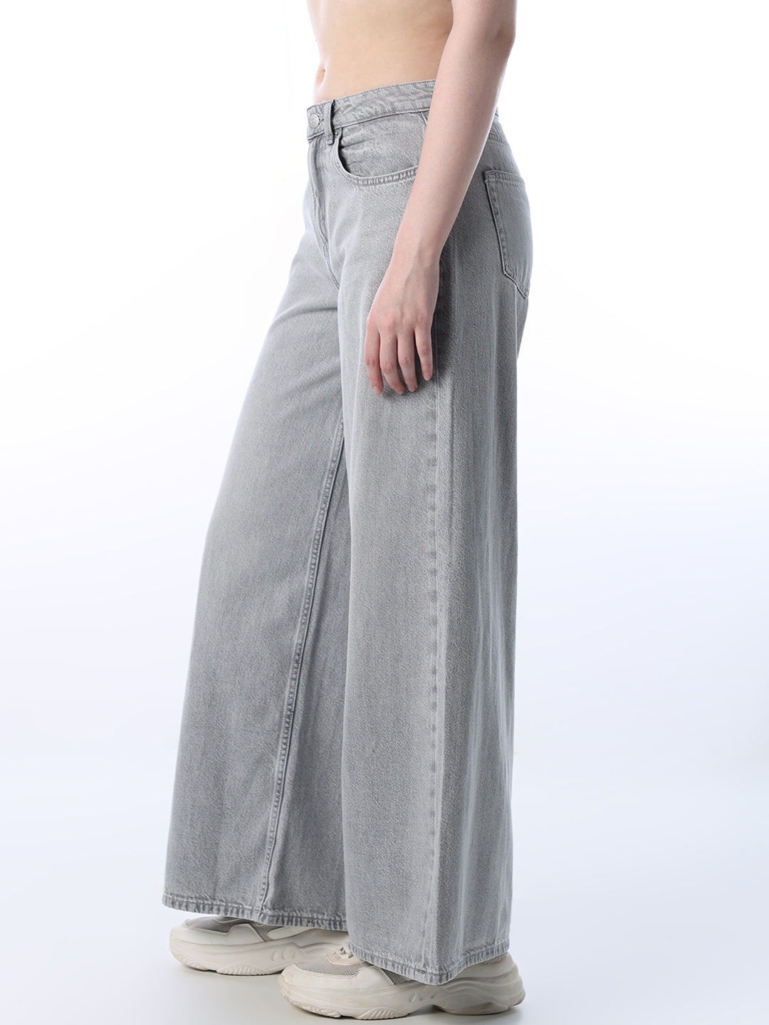 Wide Leg High Rise Jeans