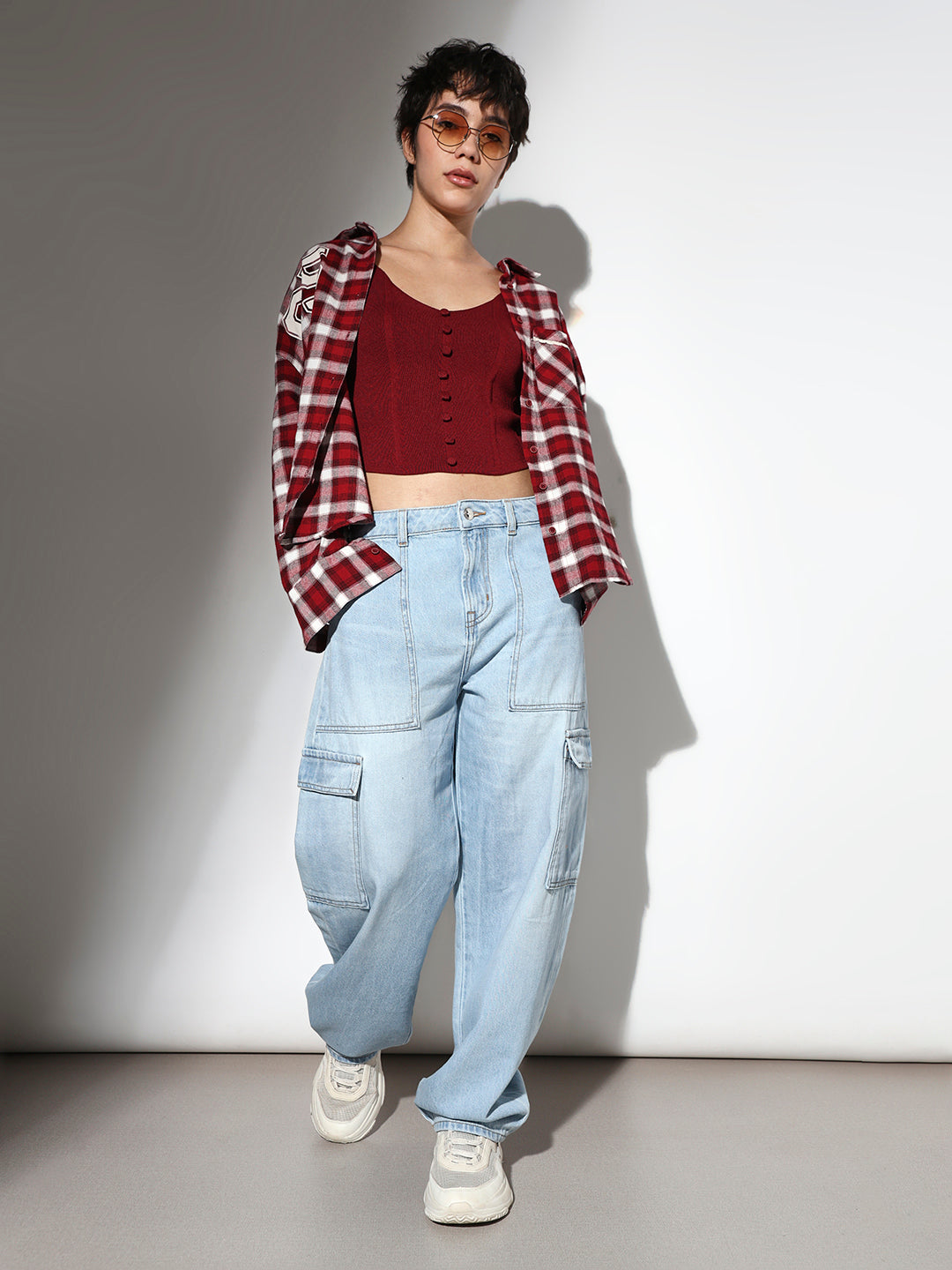 Light Blue Utility Slouchy Fit Jeans