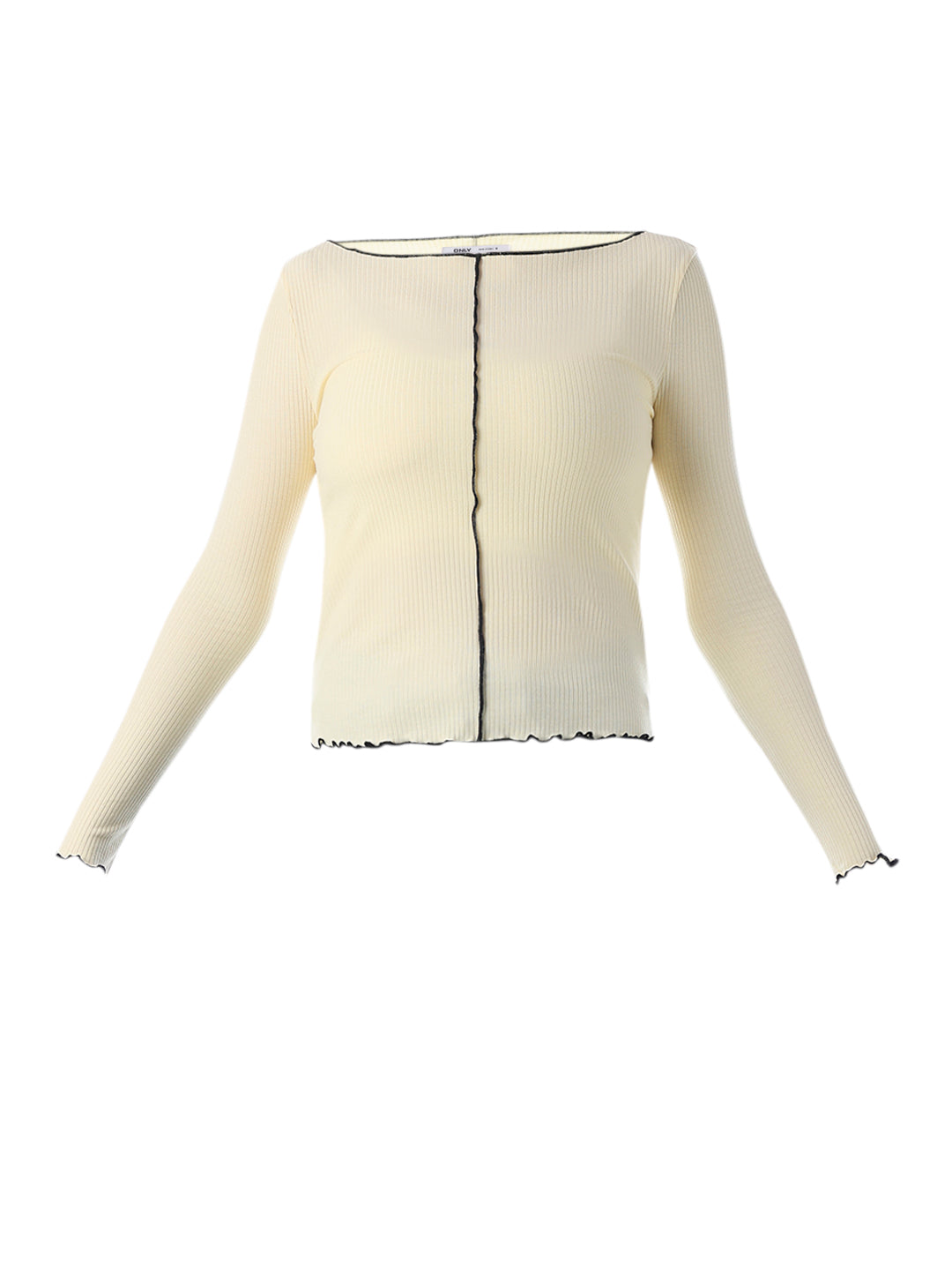 Light Yellow Overlock Detail Top