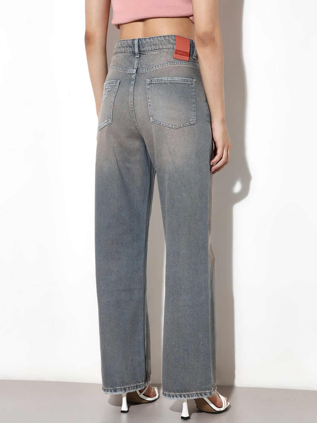 Light Blue High Rise Straight Jeans