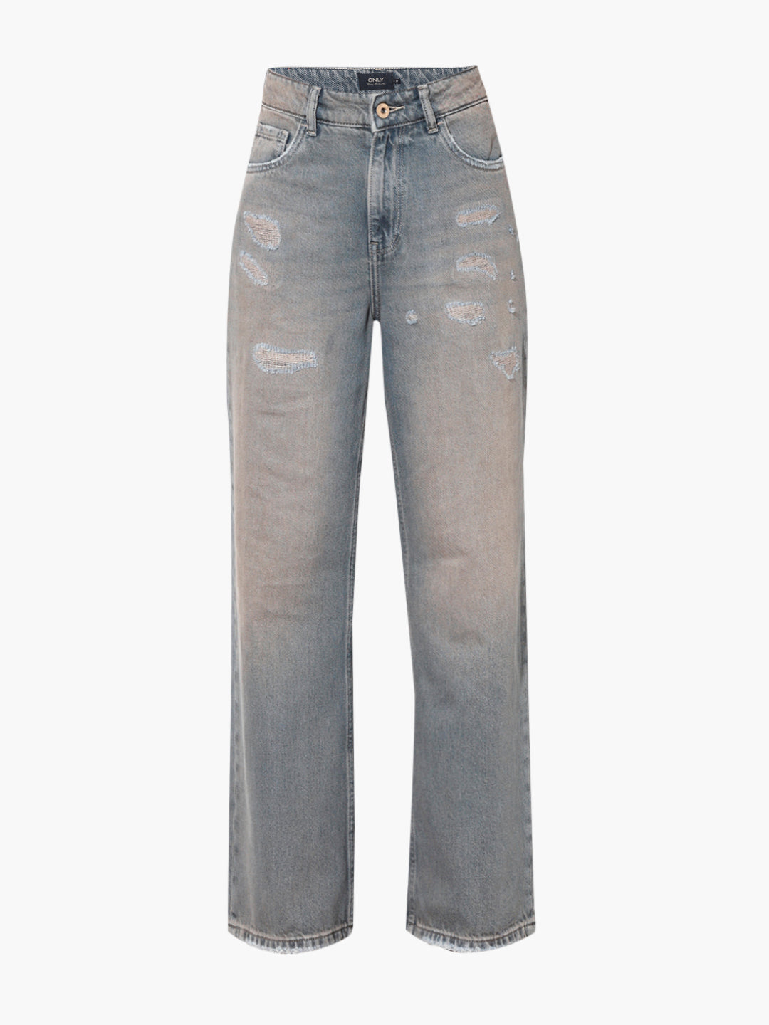 Light Blue High Rise Straight Jeans