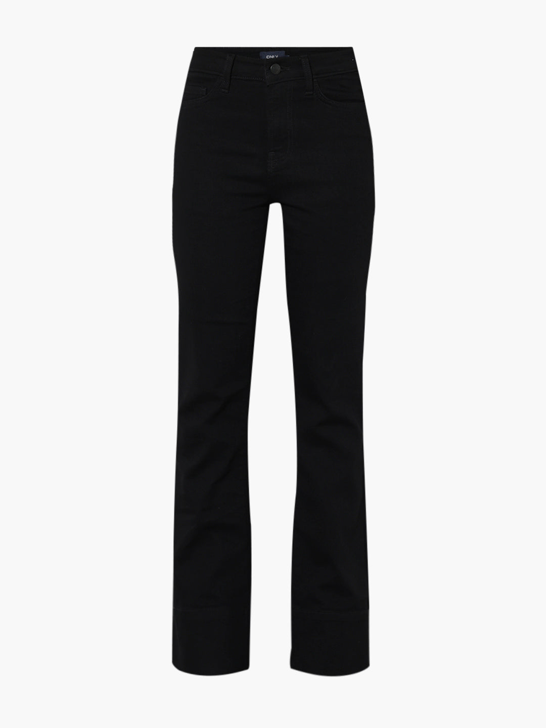 Black Mid Rise Flared Jeans