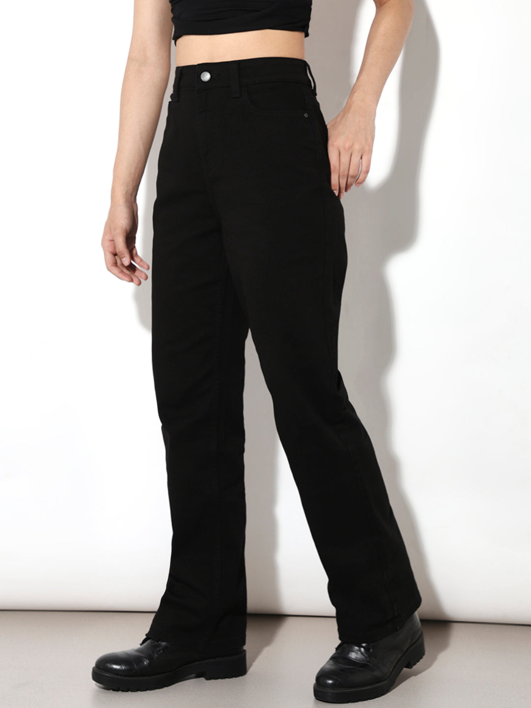 Black Mid Rise Skinny Jeans