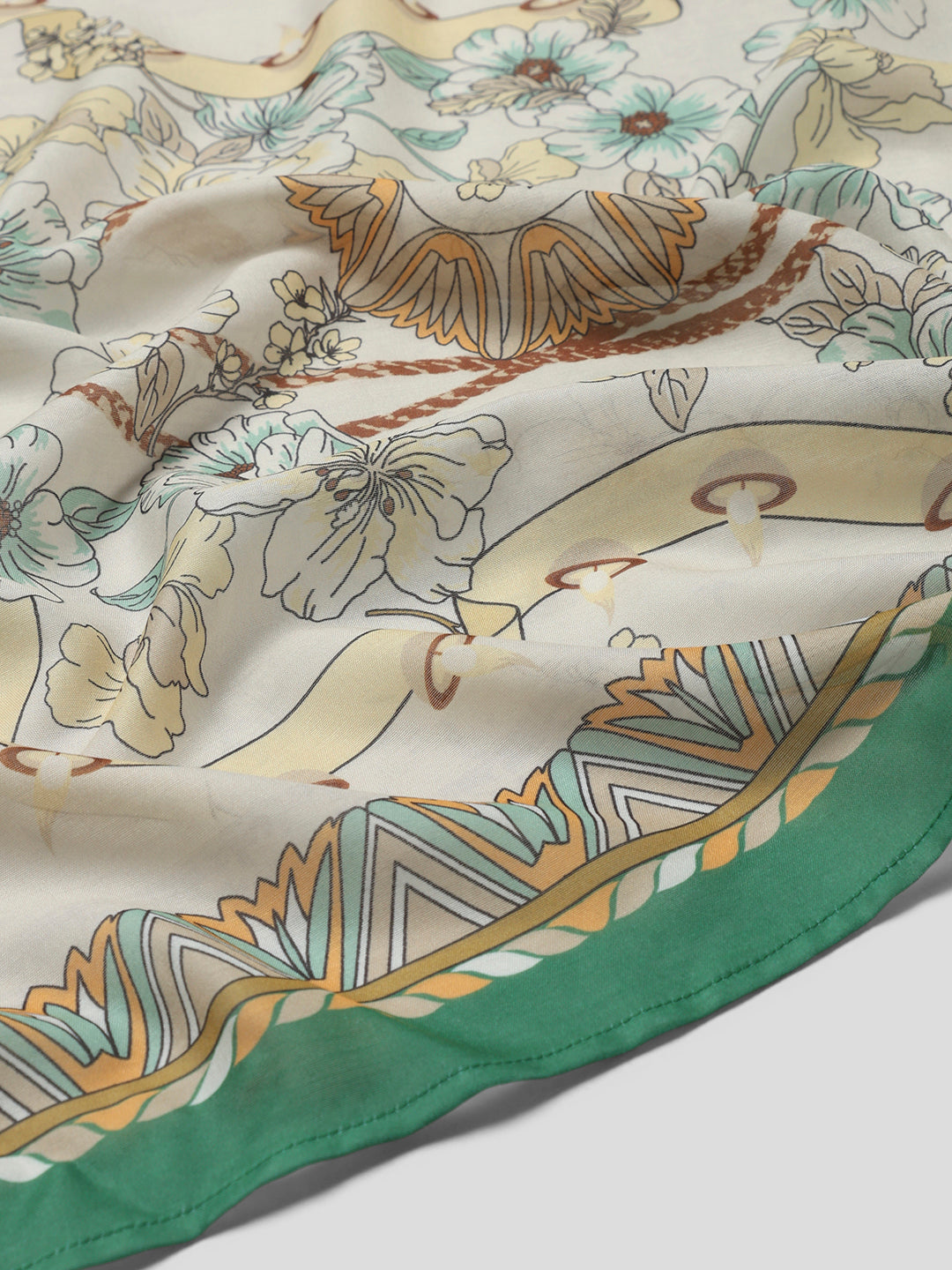 White Printed Neck Scarf