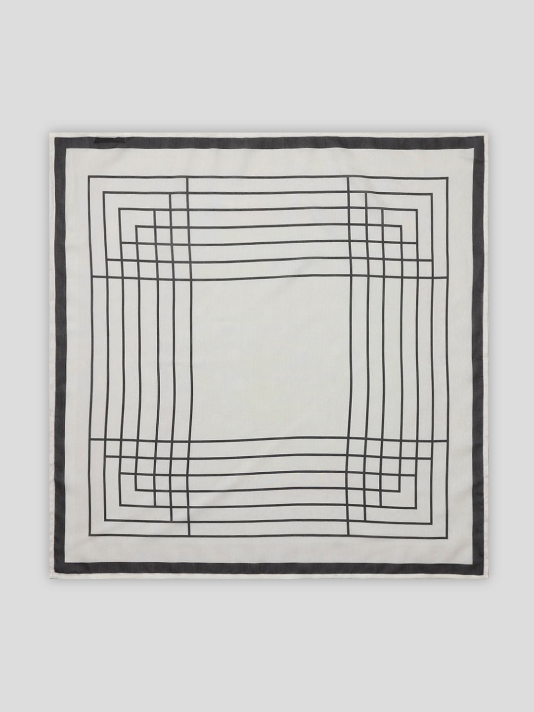 White Check Print Neck Scarf