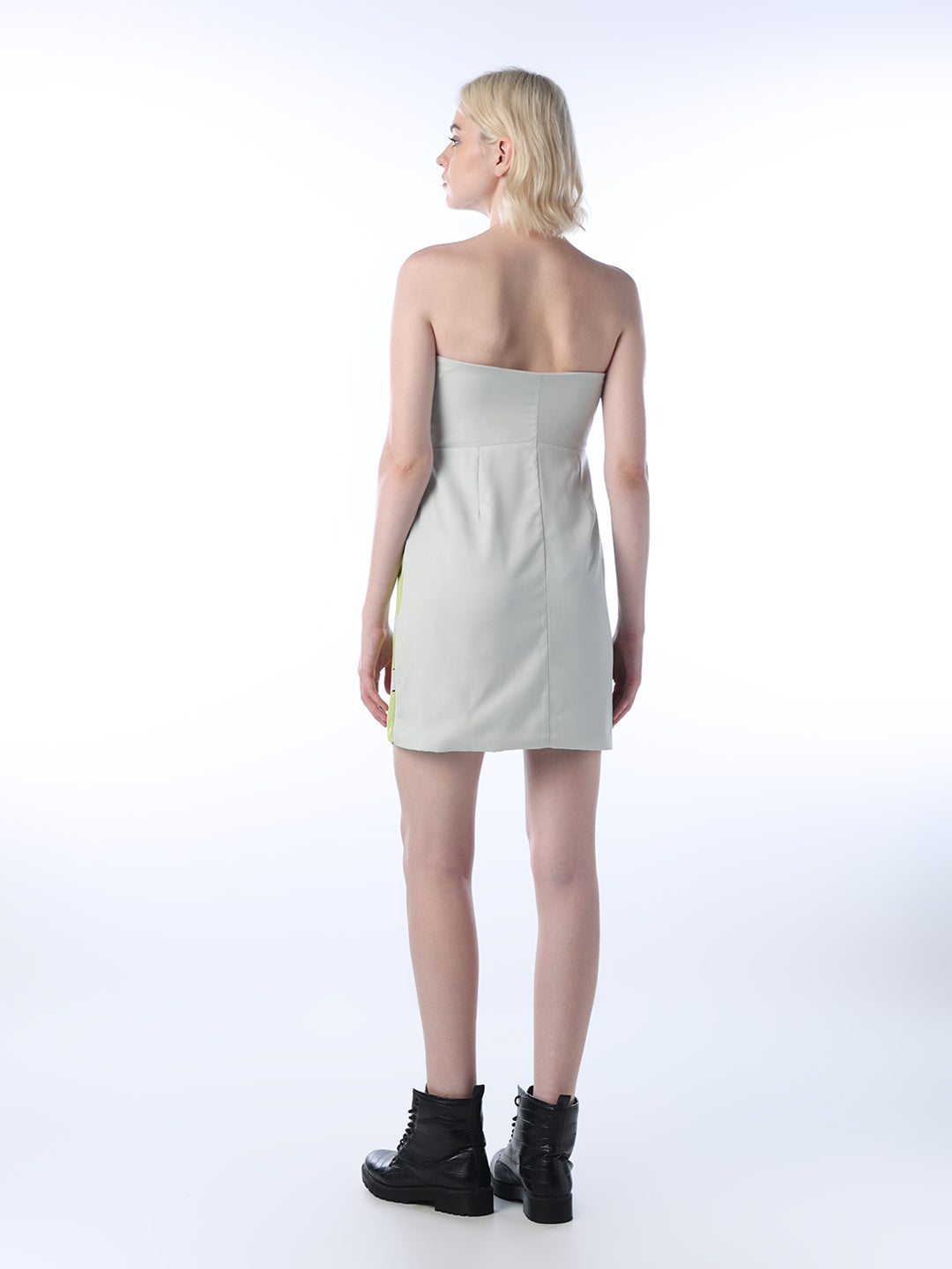 Printed Satin Off-Shoulder Dress