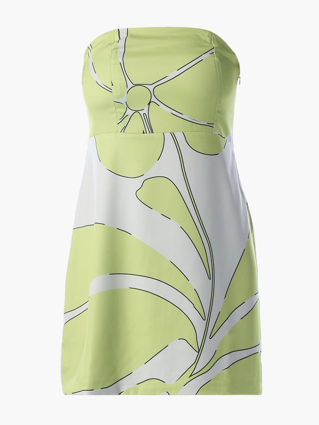 Printed Satin Off-Shoulder Dress